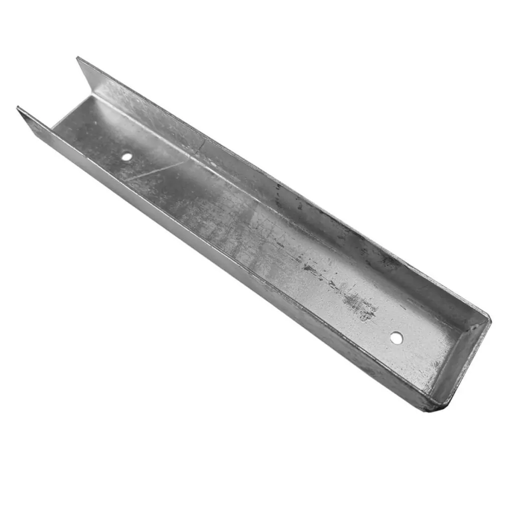 U-bak / profiel onderplaat enkel PER STUK 26 cm (Verzinkt)