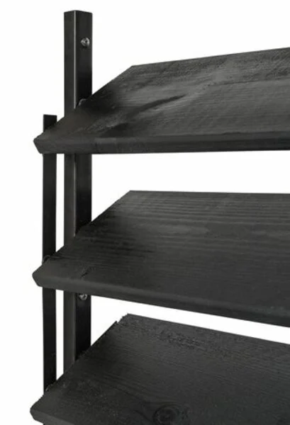 [SHU-07] Flexfence shutterrails RVS (zwart) (RVS 166 cm (14 planken))