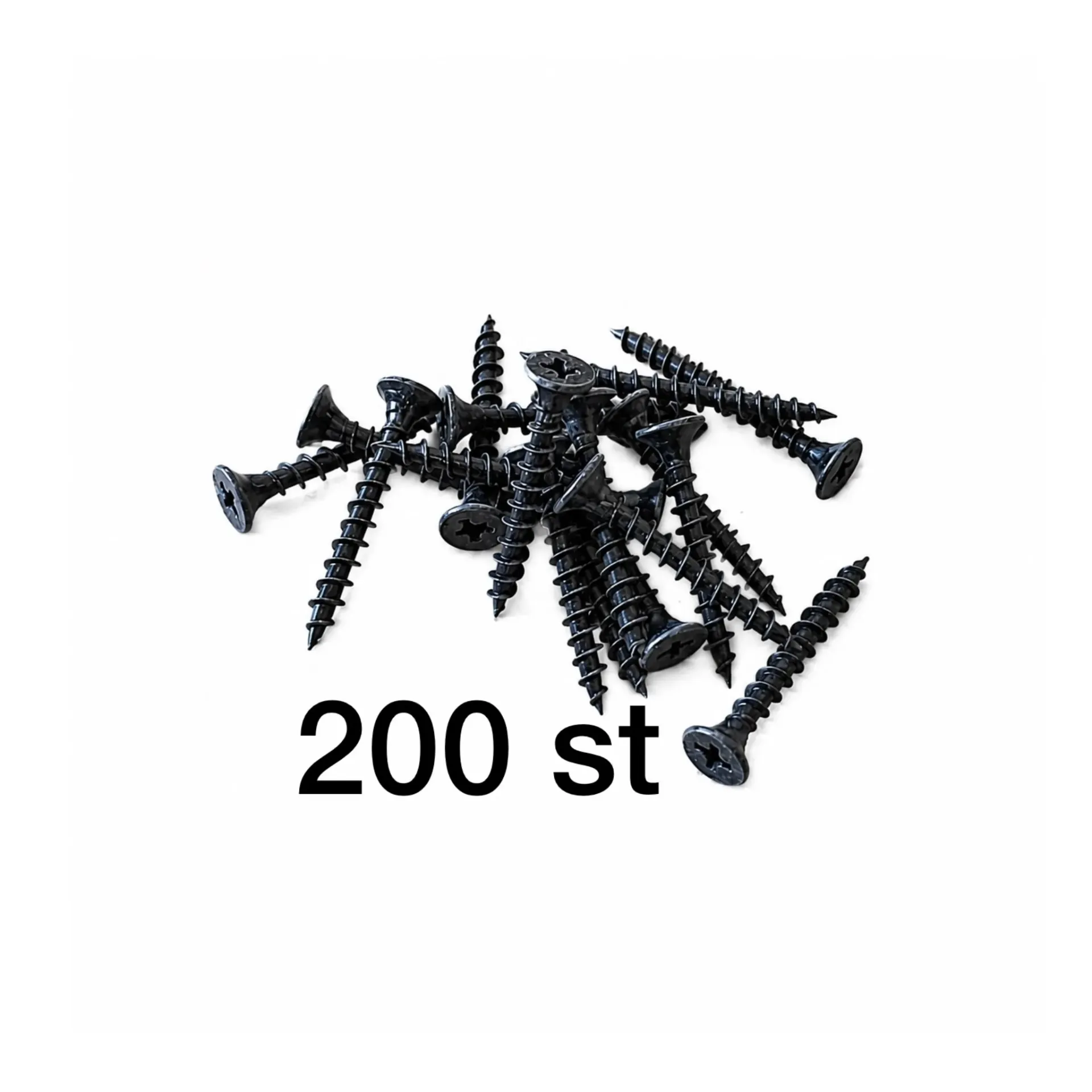 Schroef Zwart (200 stuks) (3,5x16 mm)