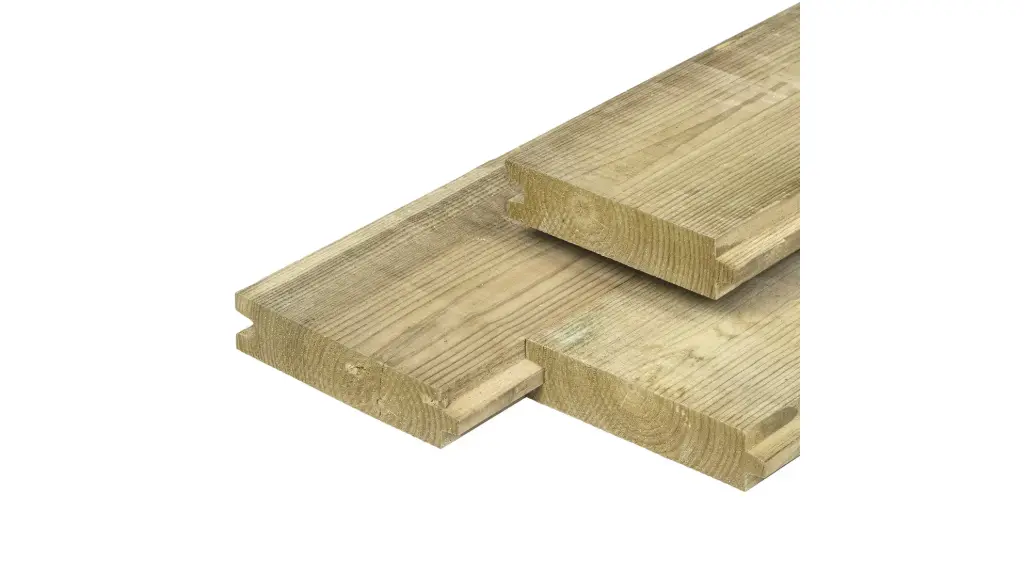 Damwandplank geïmpregneerd 4x17 cm 3M 15cm werkende breedte