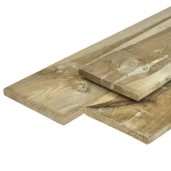 Grenen plank 2x20 4M (geschaafd ronde hoekjes)