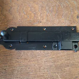 Schuif grendel vlak (zwart) 200x65 mm
