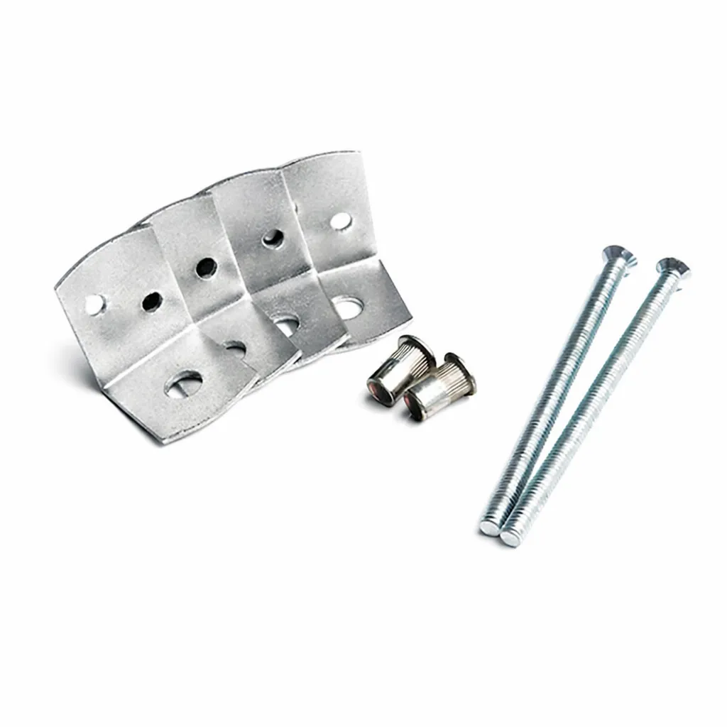 L-beslag SET voor betonpaal (RVS)