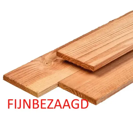 Fijnbezaagd Douglas plank 1,6x14 cm