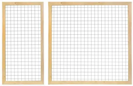 Gaaspaneel met kader robuust 4,5x70 Maaswijdte: 7,5x7,5cm Grenen