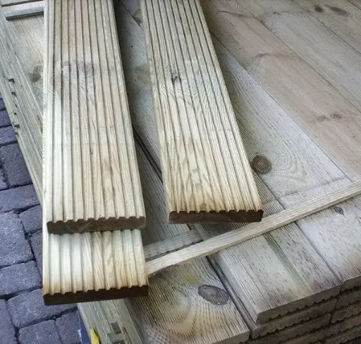 Grenen vlonderplank 2,8x14,5 cm