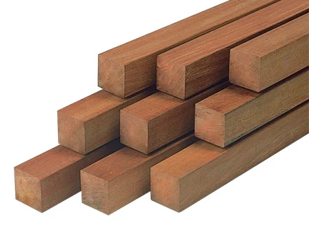 Hardhout paal 7x7 cm