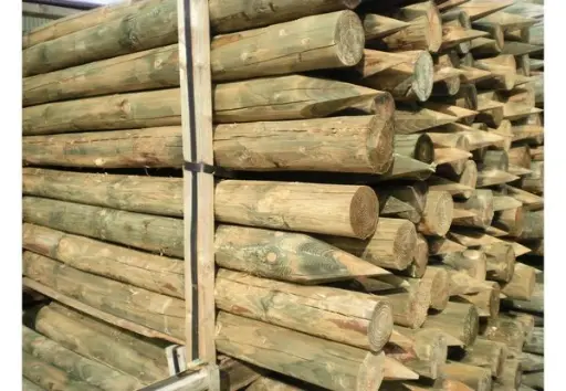 Paal rond geschild 7 cm celfix