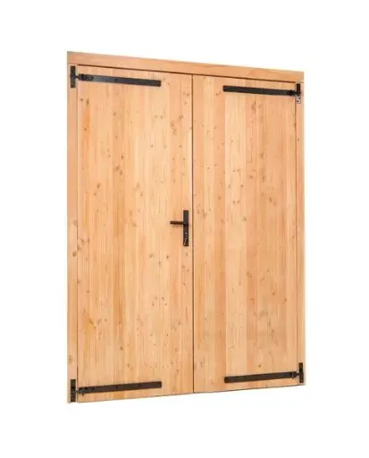 Schuurdeur Douglas dubbele klamp deur