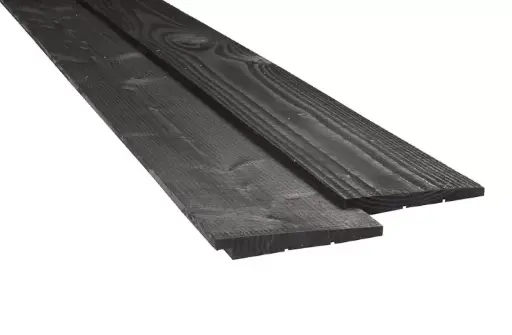 ZWART gedompeld Zweeds rabat Douglas 1,1-2,7x19,5 cm (17,5cm werkend)