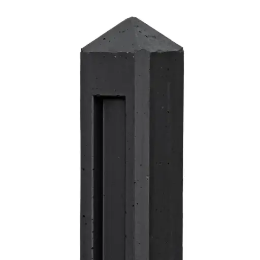 Betonpaal Hunze Antraciet Gecoat 10x10 145 cm Piramidekop