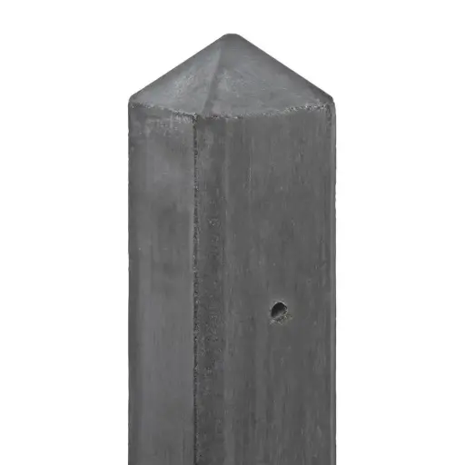 Betonpaal IJssel 10x10 220 cm Pyramidekop voor scherm 120 cm Antraciet