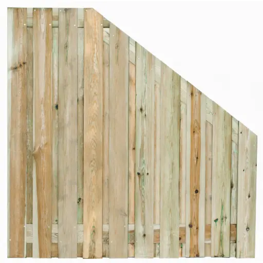 Tuinscherm verloop 180>90x180 cm
