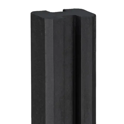 Betonpaal vecht 10x10 270 cm rechte kop voor scherm sleufpaal Antraciet gecoat