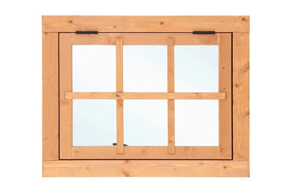 Uitzet raam BxH 90x70 cm 6-ruits verdeling douglas | De Vier Keien