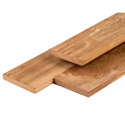 Garapa hardhout vlonderplank 2,1 x 14,5 kunstmatig gedroogd, geschaafd, FAS